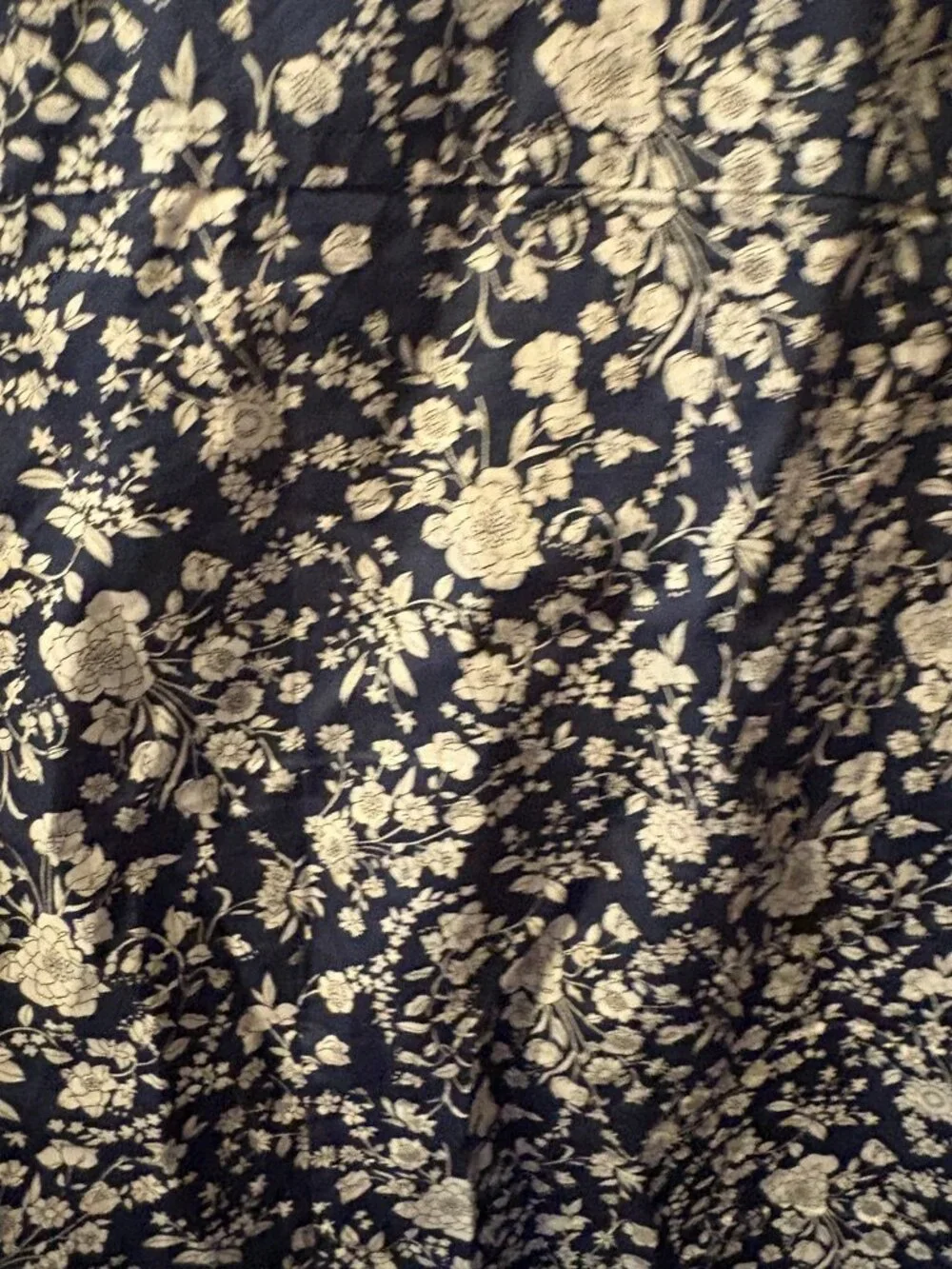 J crew womens size 8 Liberty London Long Sleeve Navy White Floral Shirt Art